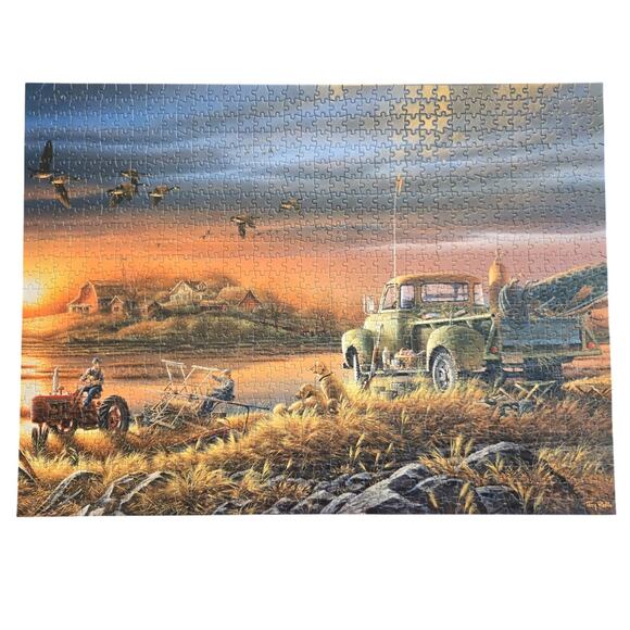 Buffalo Puzzle 1000 Pieces Terry Redlin Patiently Waiting 91580 Jigsaw - Picture 1 of 8